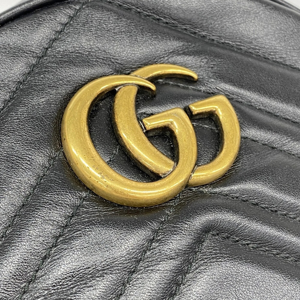GUCCI Black Leather GG Marmont Backpack - Picture 7 of 10